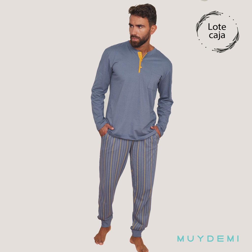 LOTE CAJA PIJAMA INVIERNO HOMBRE (1-S, 4-M, 4-L, 4-XL, 1-XXL)