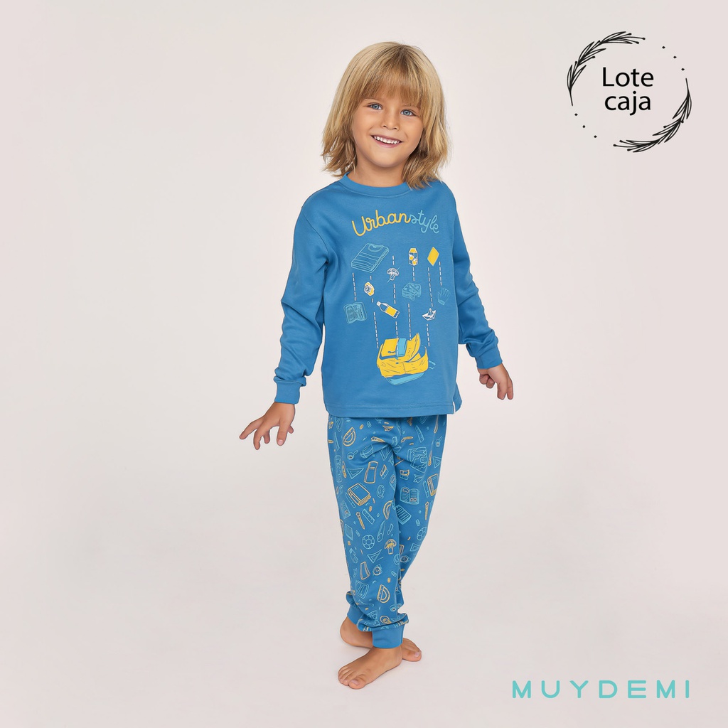 LOTE CAJA PIJAMA INVIERNO NIÑO Talla 2 a 8 (2-2, 2-4, 4-6, 4-8)