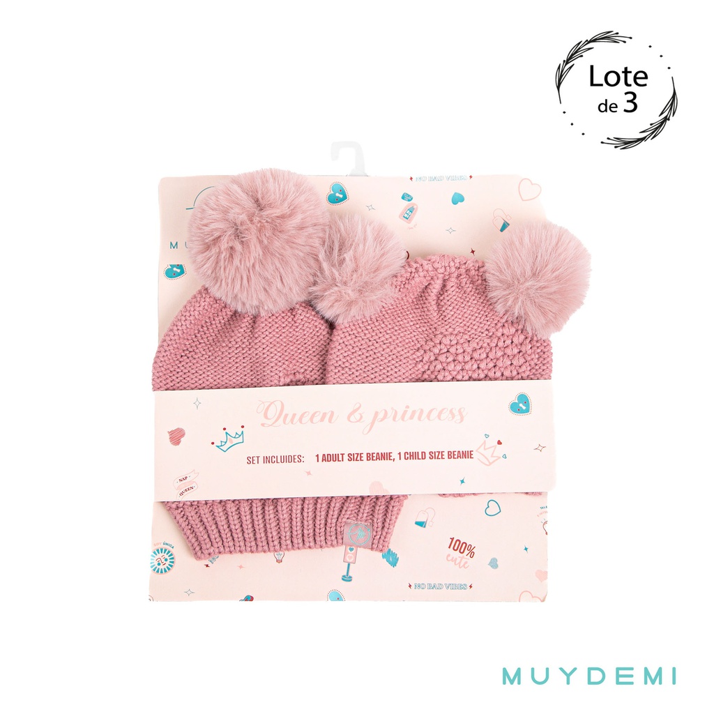 GORRO MUJER + GORRO NIÑA (PACK 3+3UD)