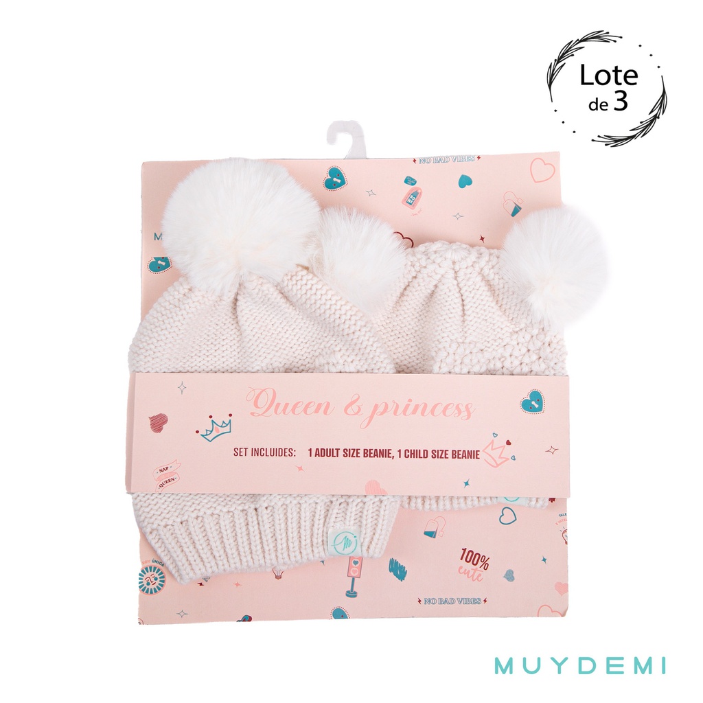 GORRO MUJER + GORRO NIÑA (PACK 3+3UD)