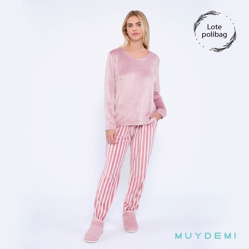 LOTE POLYBAG PIJAMA INVIERNO MUJER (3-S, 6-M, 6-L, 3-XL)