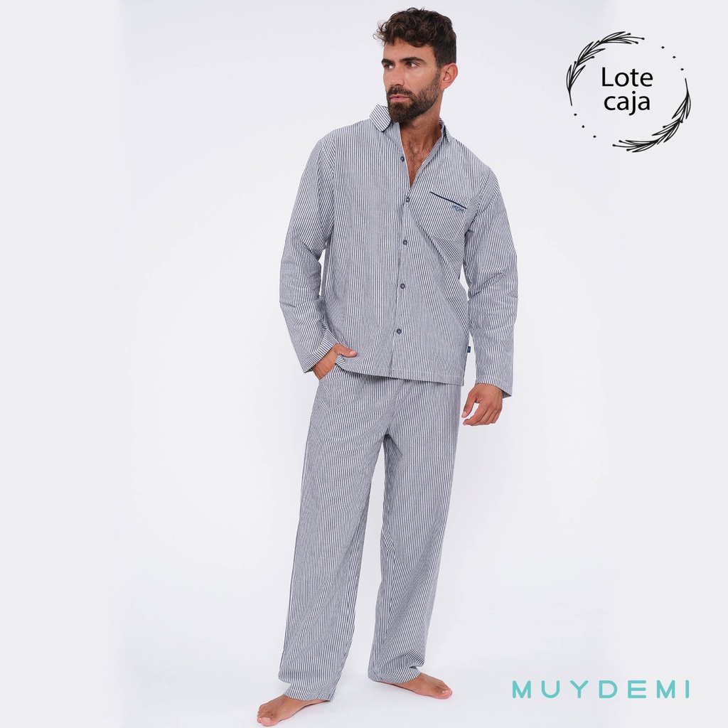 LOTE CAJA PIJAMA INVIERNO HOMBRE (1-S, 4-M, 4-L, 4-XL, 1-2XL)(390061)