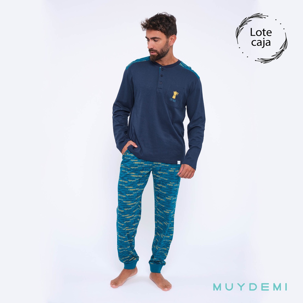 LOTE CAJA PIJAMA INVIERNO HOMBRE (1-S, 4-M, 4-L, 4-XL, 1-2XL)(390064)