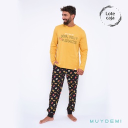 593066 LOTE CAJA PIJAMA INVIERNO HOMBRE (1-S, 4-M, 4-L, 4-XL, 1-2XL)(390066)