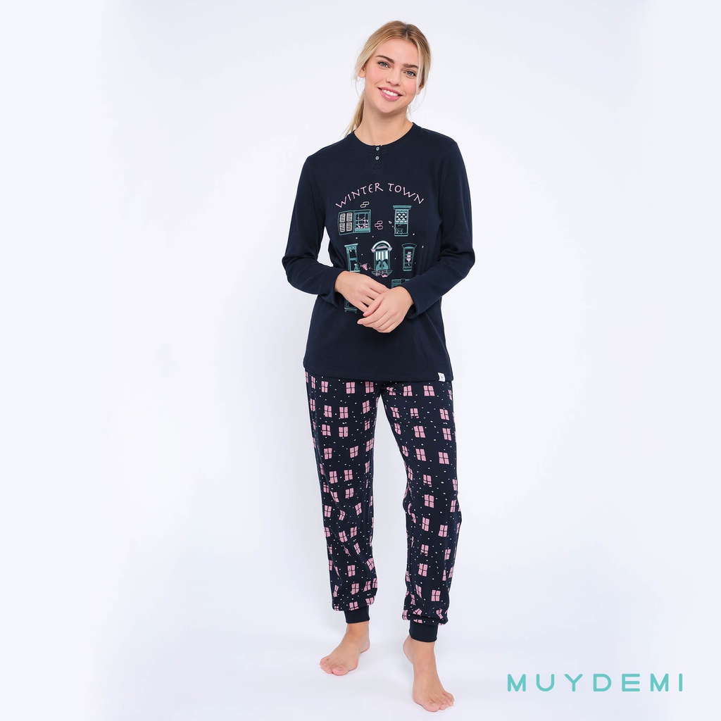 LOTE DETALL CAJA PIJAMA INVIERNO MUJER (1-S, 2-M, 2-L, 2-XL, 1-2XL)(290032)