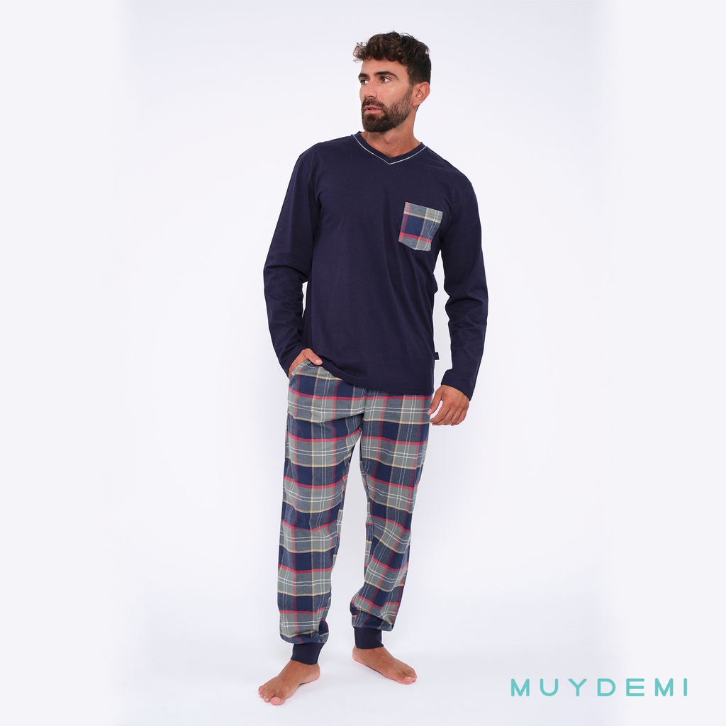 LOTE DETALL CAJA PIJAMA INVIERNO HOMBRE (1-S, 2-M, 2-L, 2-XL, 1-2XL)(390058)