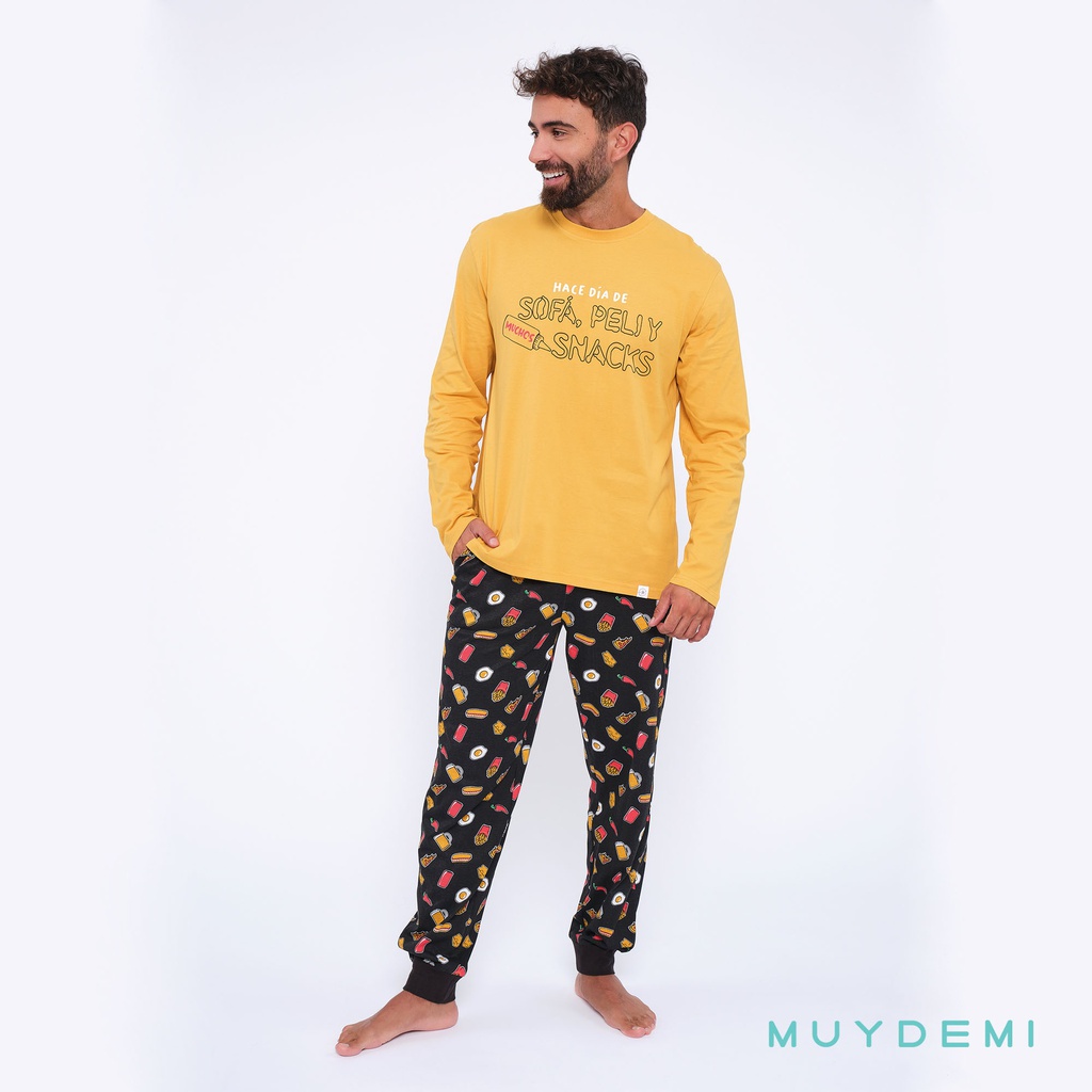 LOTE DETALL CAJA PIJAMA INVIERNO HOMBRE (1-S, 2-M, 2-L, 2-XL, 1-2XL)(390066)